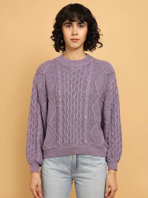 wrangler purple knitted sweater