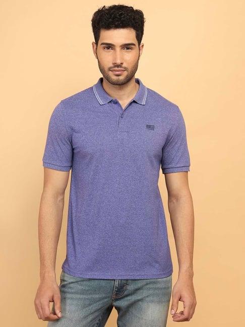 wrangler purple regular fit polo t-shirt
