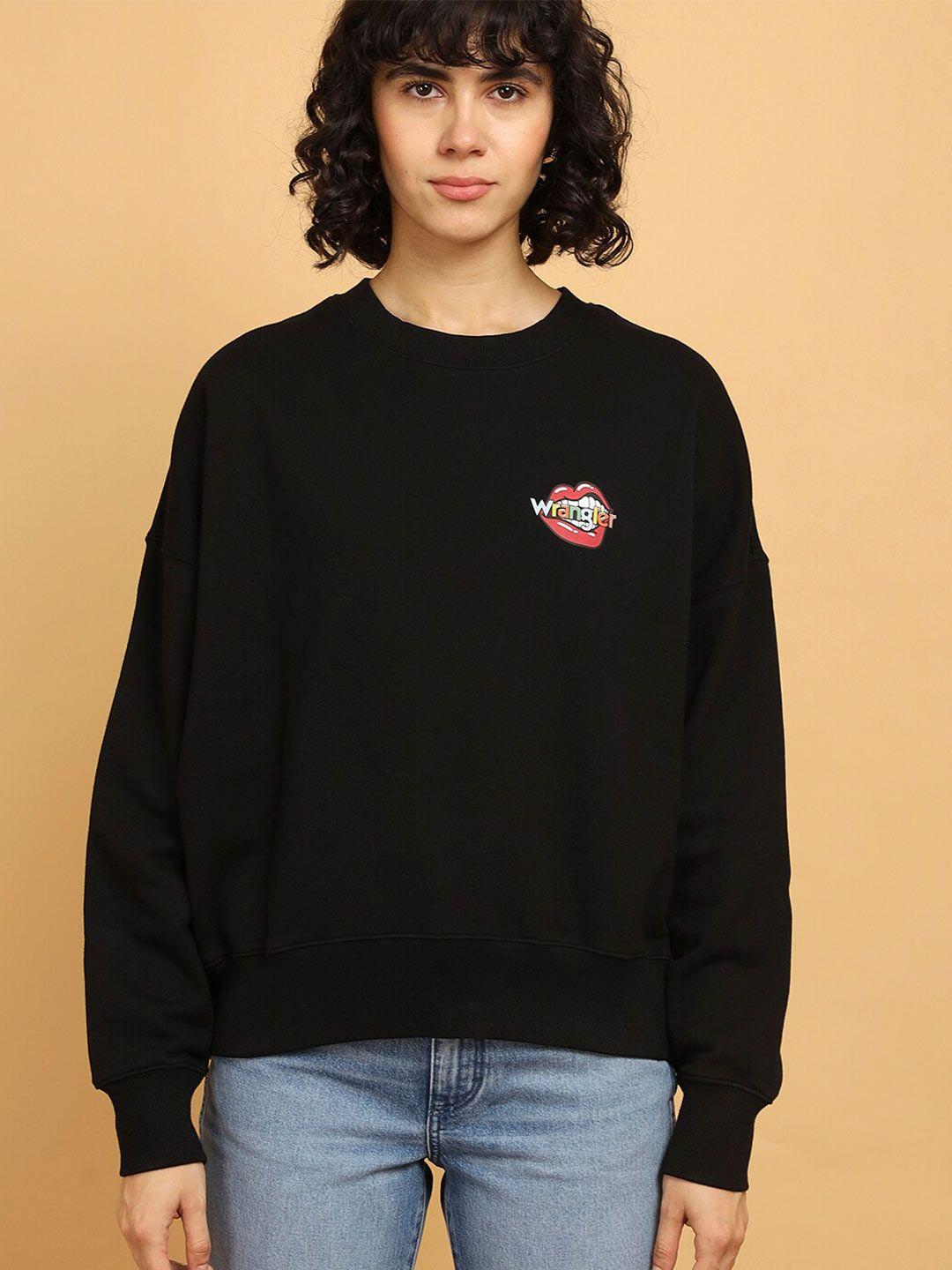 wrangler round neck cotton sweatshirt