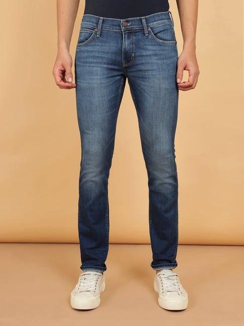 wrangler skanders blue slim fit low rise jeans