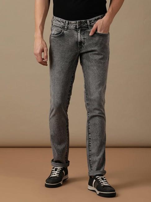 wrangler skanders grey slim fit low rise jeans