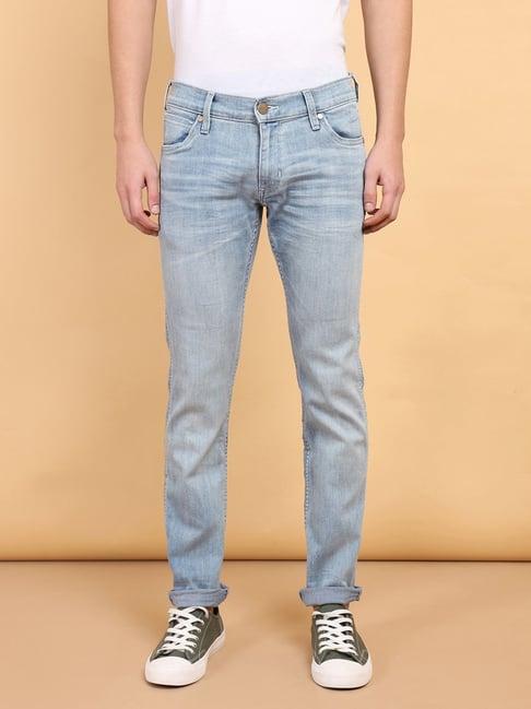 wrangler skanders light blue slim fit low rise jeans