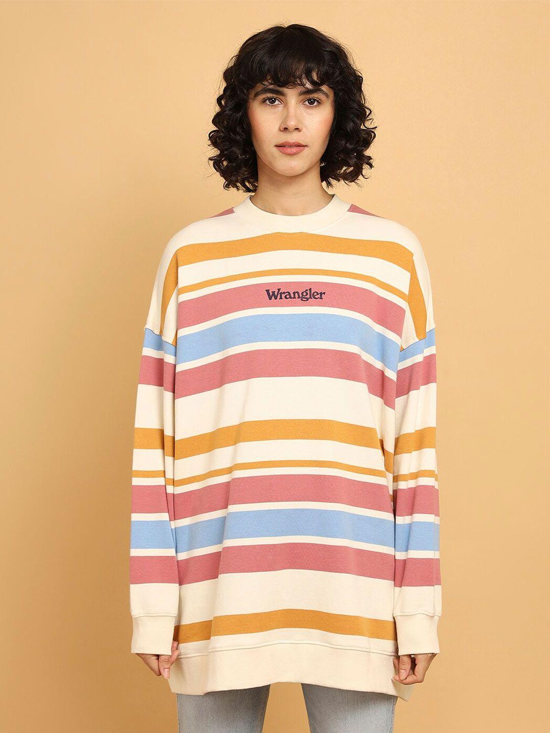 wrangler striped cotton sweatshirt