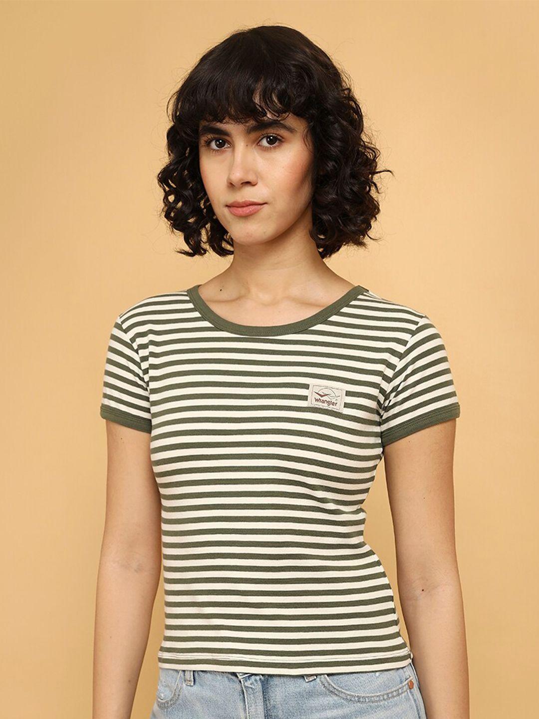 wrangler striped cotton t-shirt