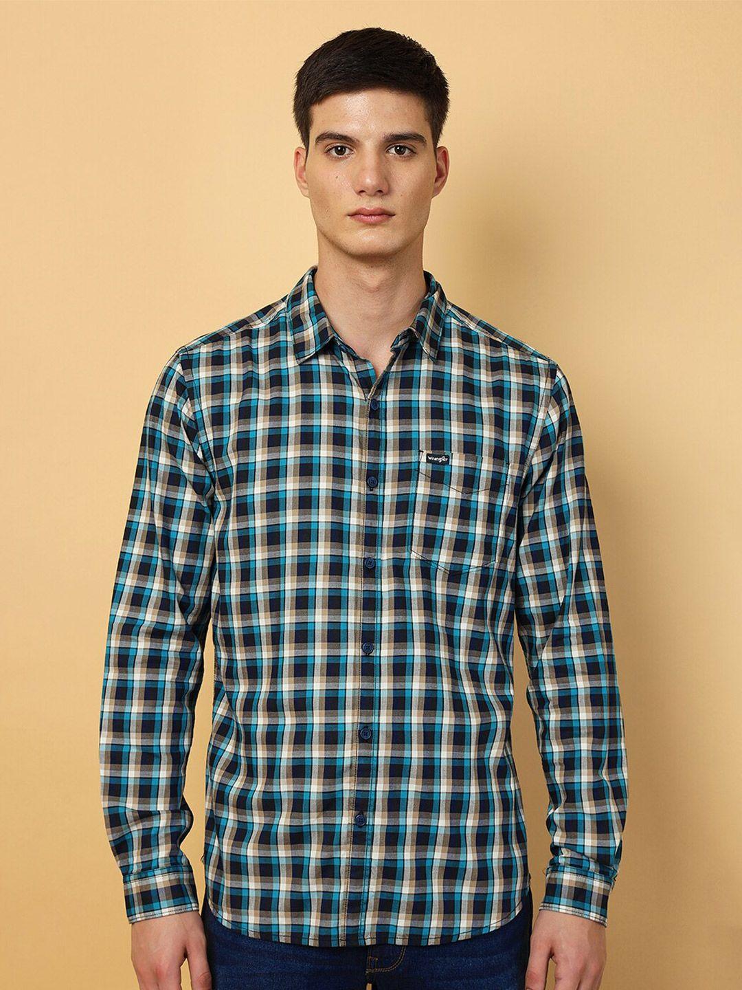 wrangler tartan checks cotton casual shirt