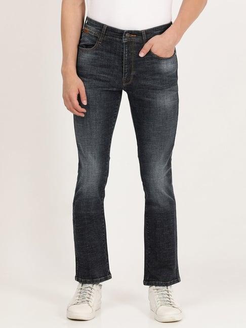 wrangler tinted indigo cotton regular fit jeans