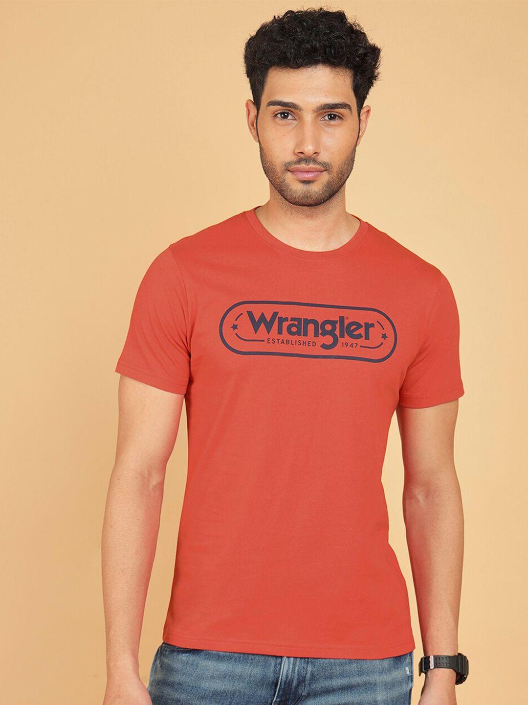 wrangler typography printed cotton t-shirt