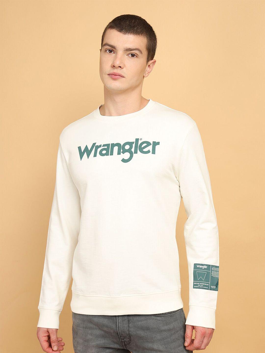 wrangler typography printed pullover sweatshirt