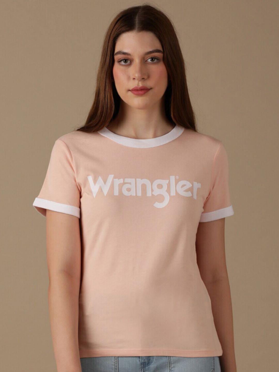 wrangler typography printed round neck cotton t-shirt