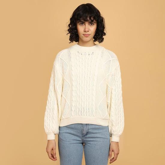 wrangler women cable knit sweater