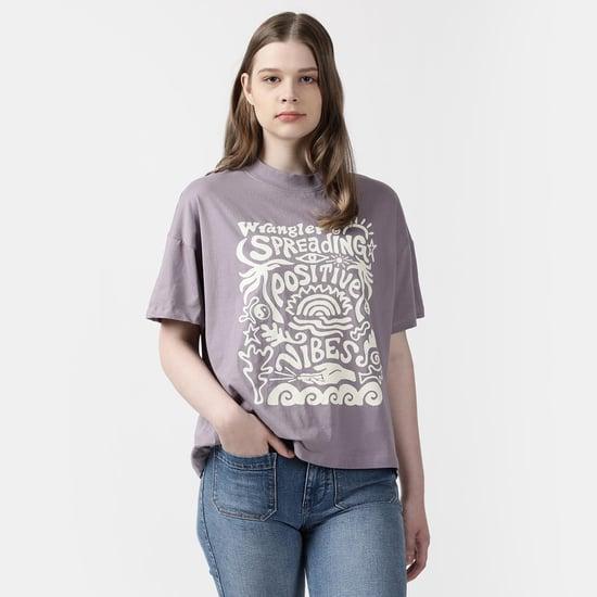 wrangler women girlfriend fit printed t-shirt