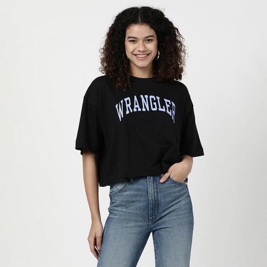 wrangler women printed boxy fit t-shirt