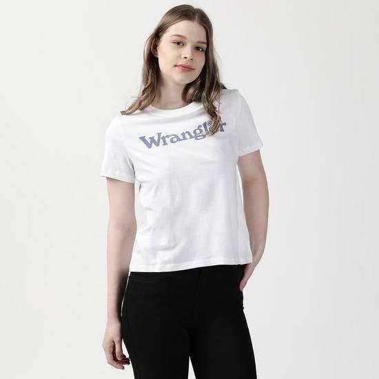 wrangler women printed regular fit t-shirt