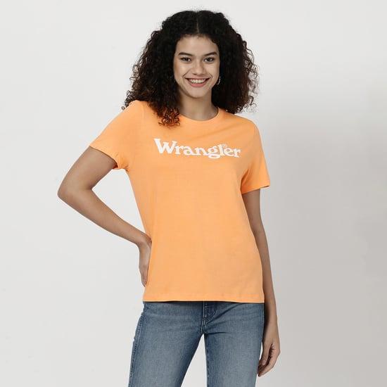wrangler women printed regular fit t-shirt