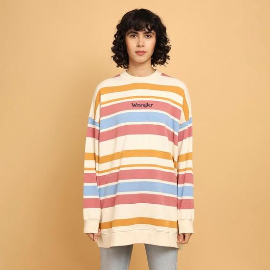 wrangler women striped sweatshirt