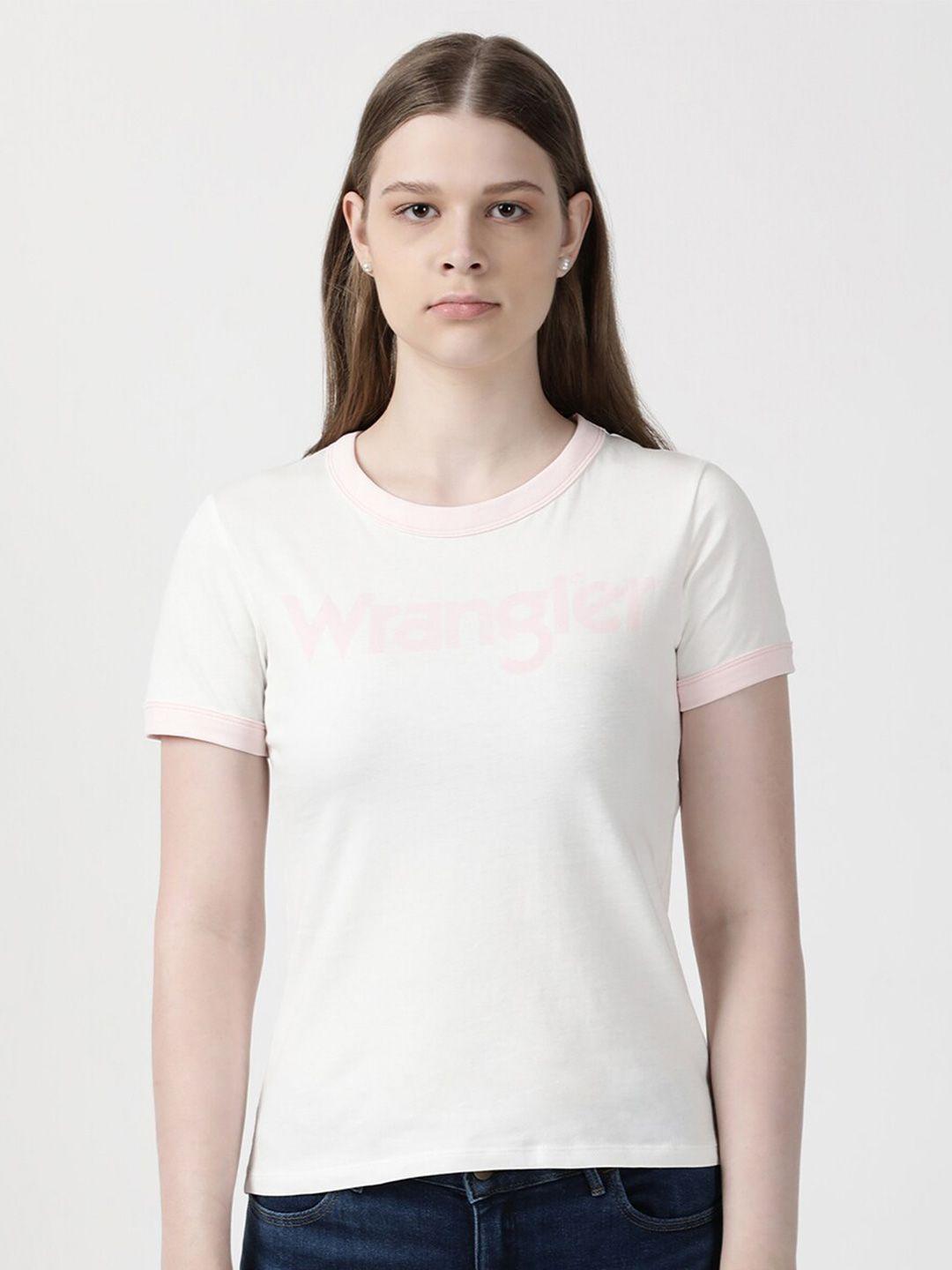 wrangler women typography cotton t-shirt