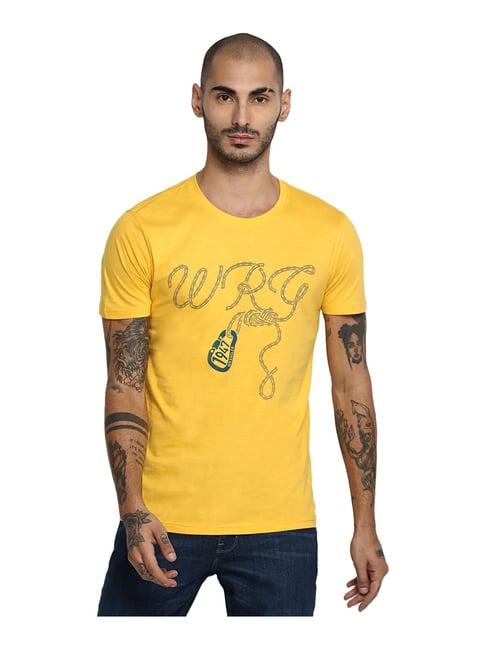 wrangler yellow polo t-shirt