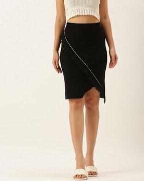 wrap skirt with elasticated waist