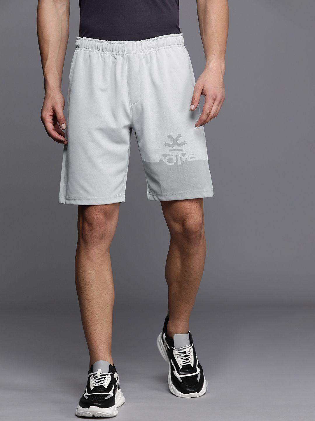 wrogn active men brand logo printed sports shorts