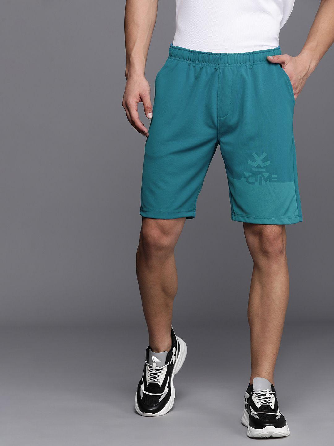 wrogn active men brand logo printed sports shorts