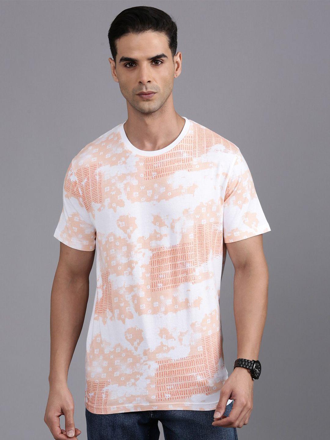 wrogn abstract printed round neck t-shirt