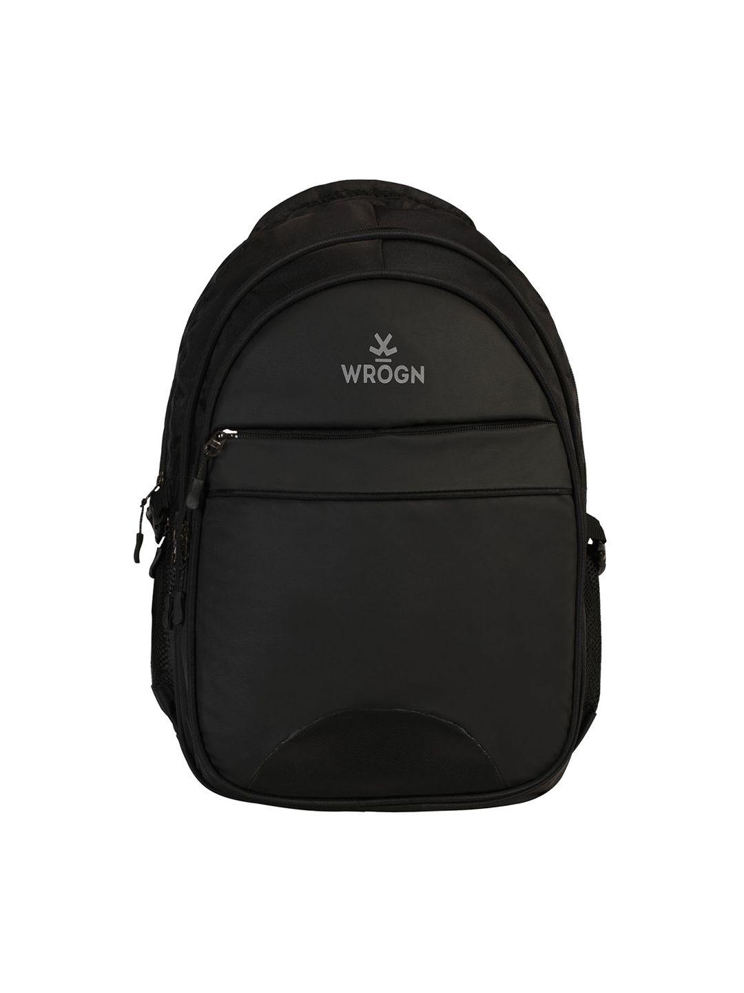 wrogn brand logo water resistant laptop backpack