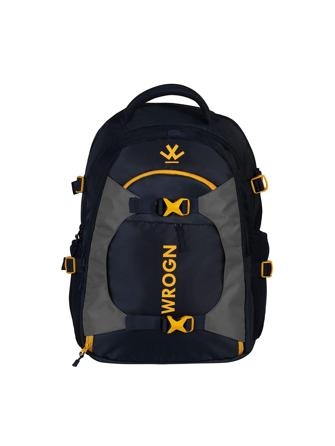 wrogn brand logo water resistant splash proof backpack