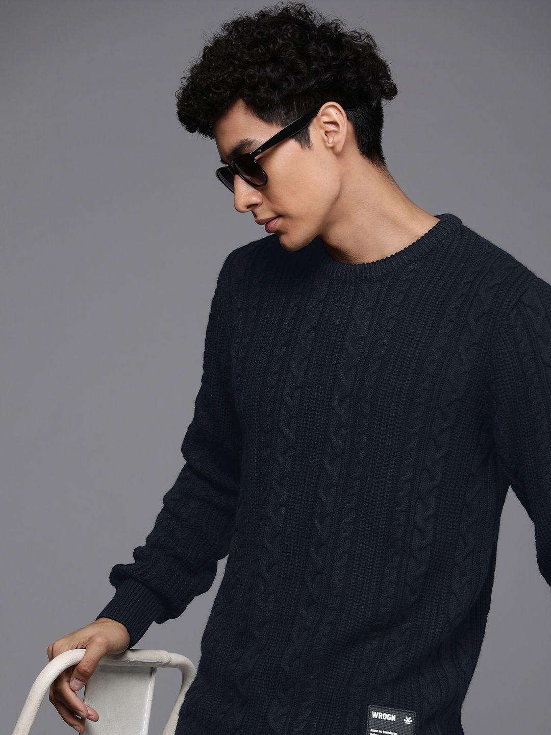 wrogn cable knit pullover