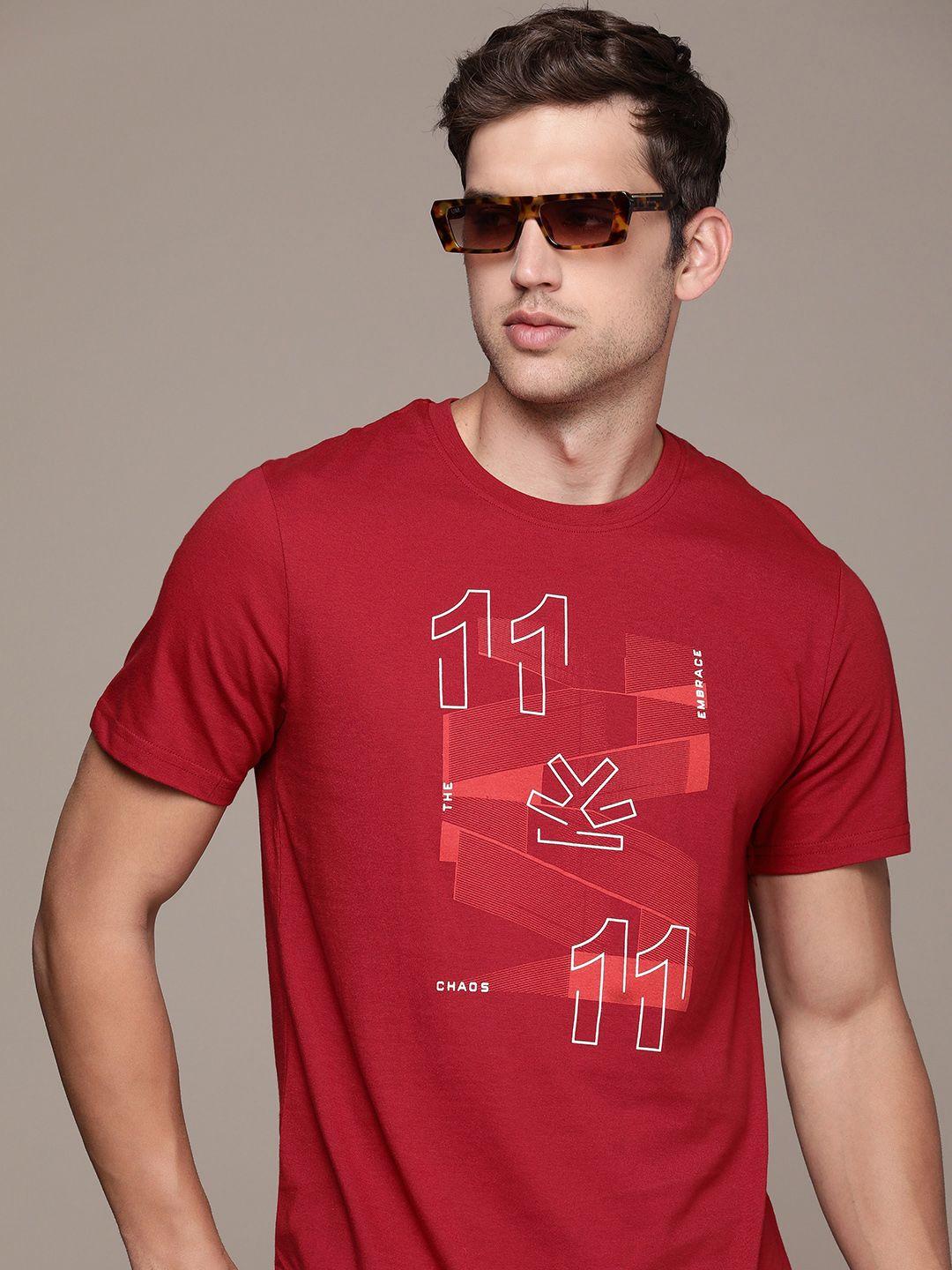 wrogn graphic printed casual t-shirt