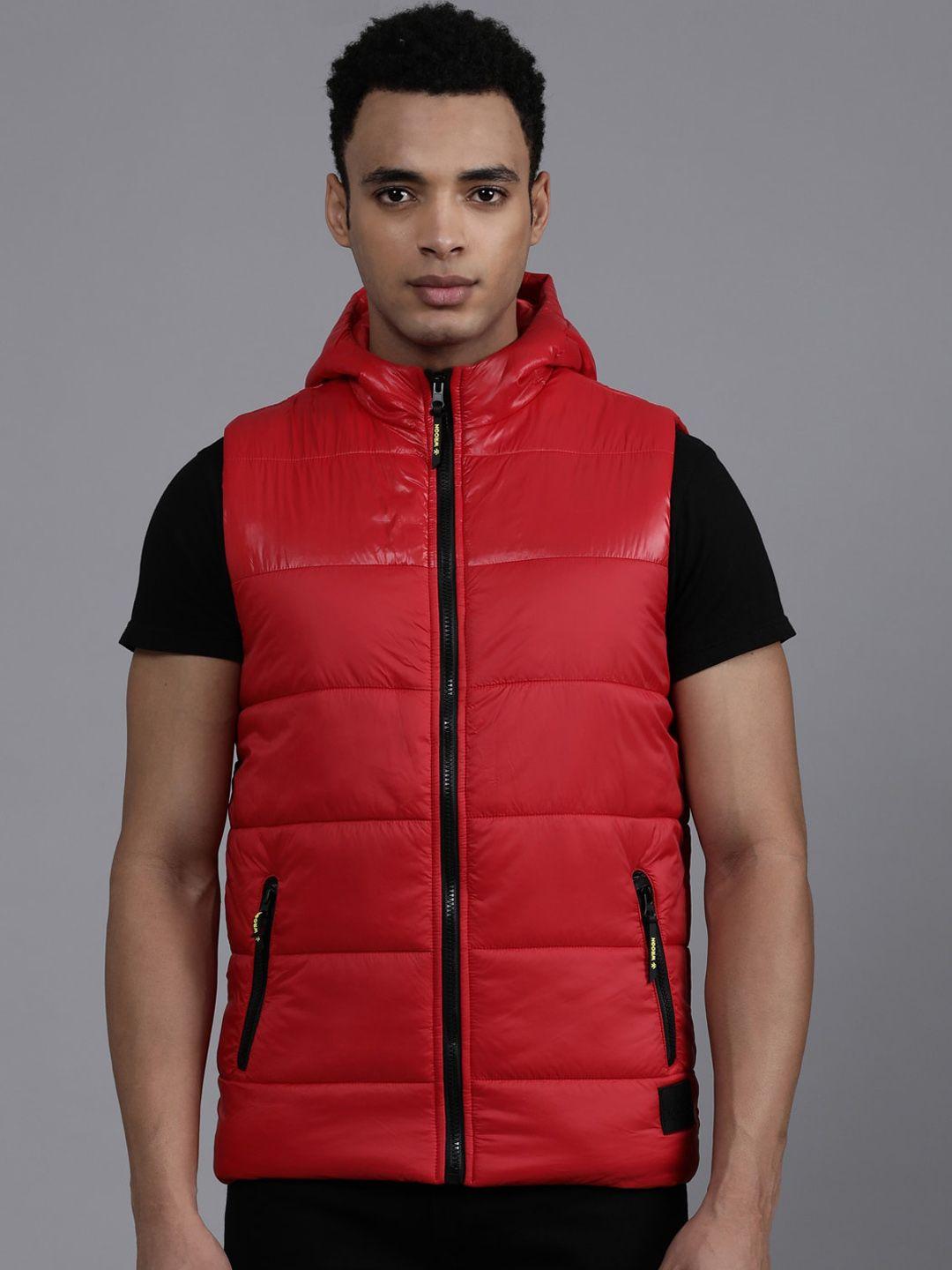 wrogn hooded sleeveless padded jacket