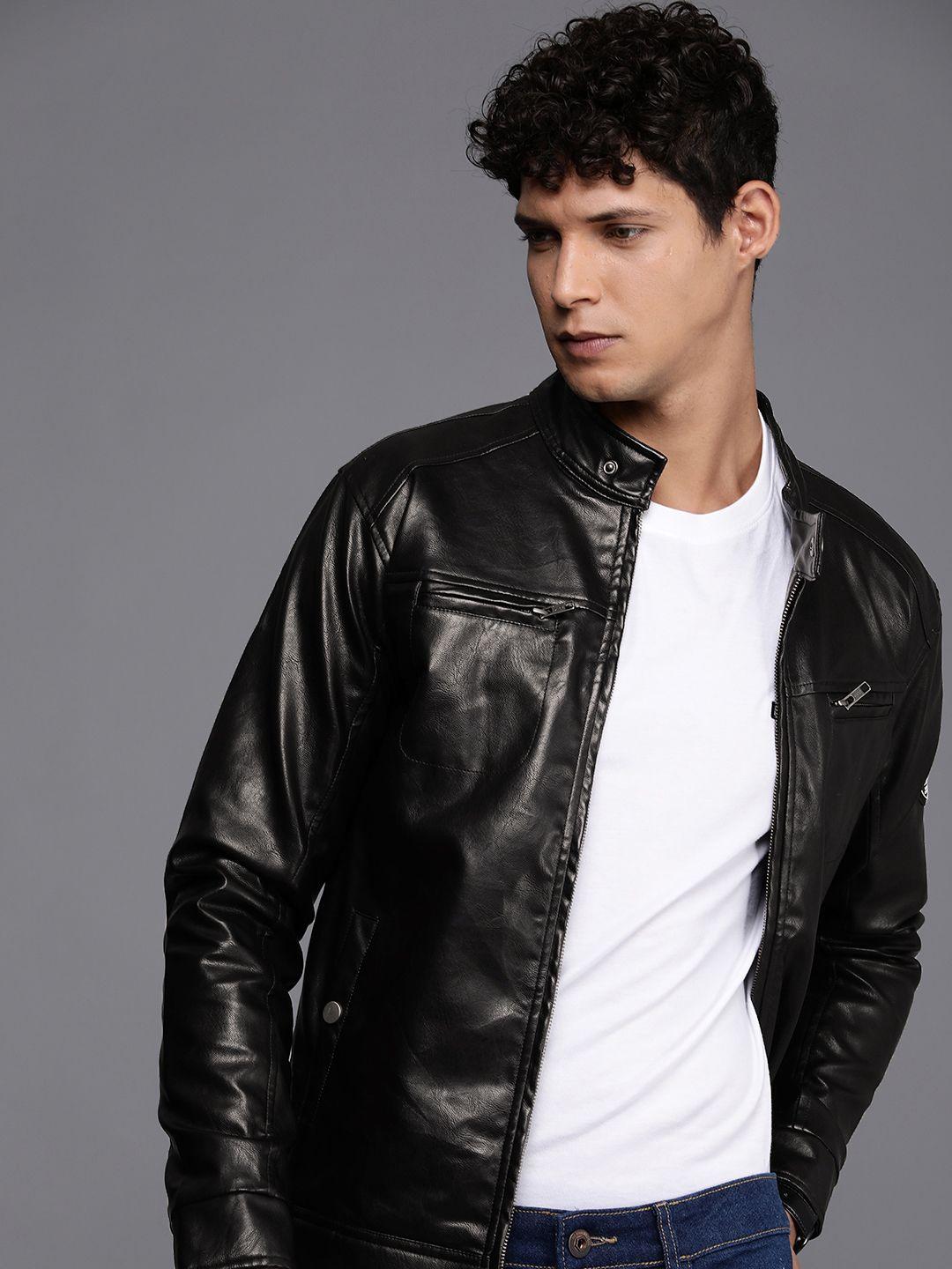 wrogn leather jacket