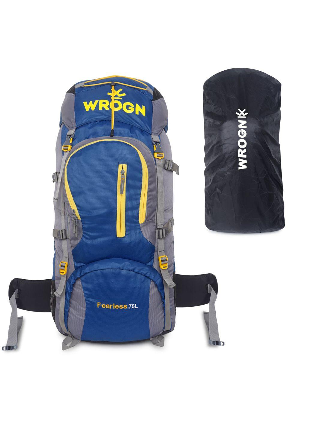 wrogn logo printed waterproof rucksacks with rain cover