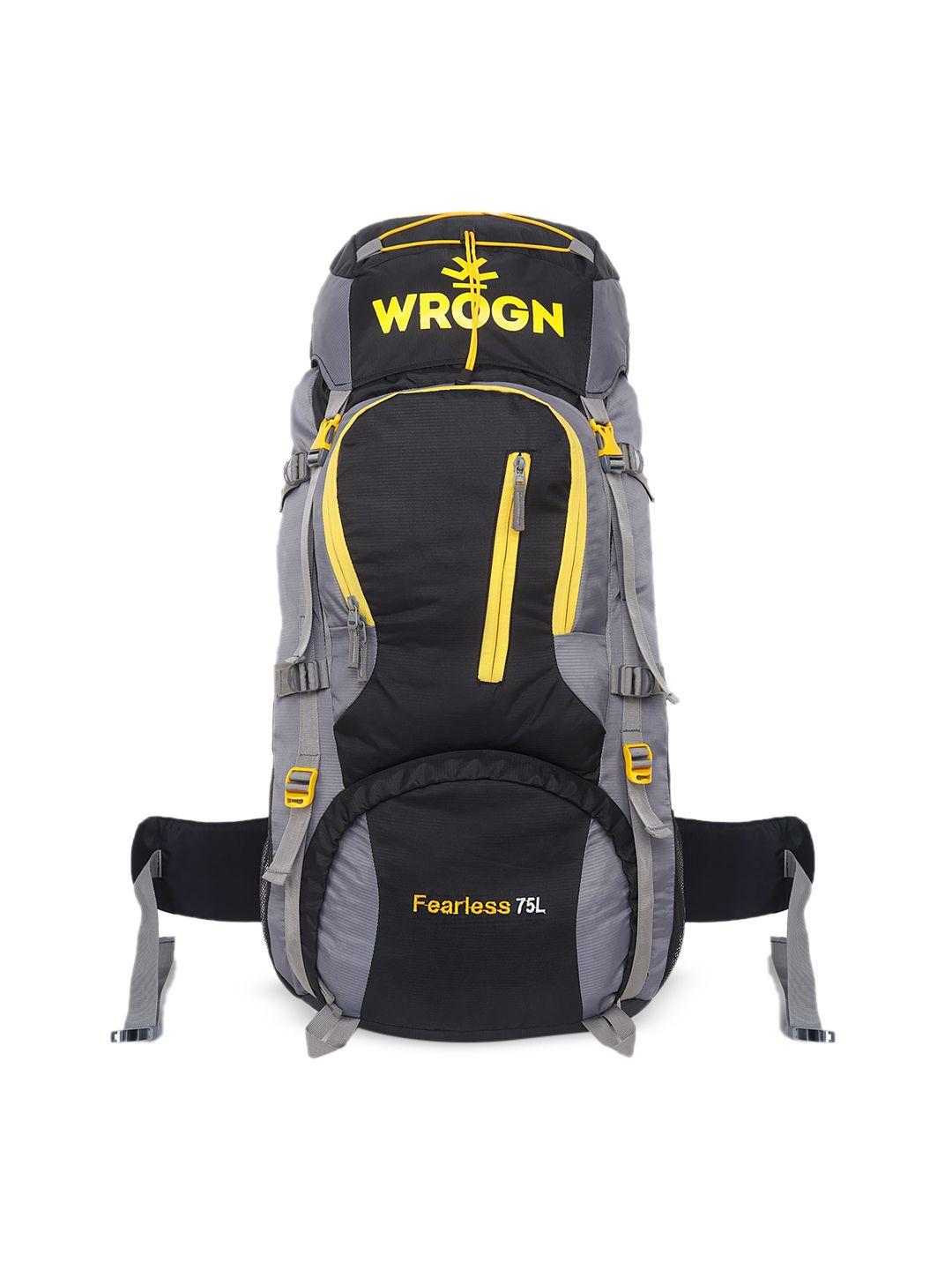 wrogn logo printed waterproof rucksacks with rain cover
