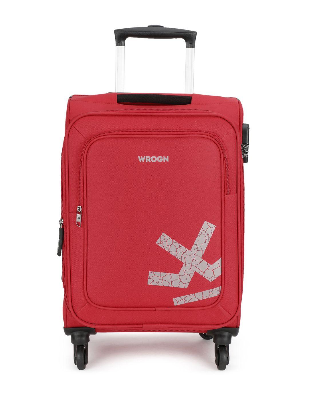 wrogn medium check-in suitcase trolley
