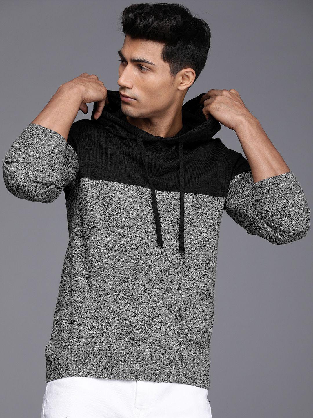 wrogn men black & grey pullover