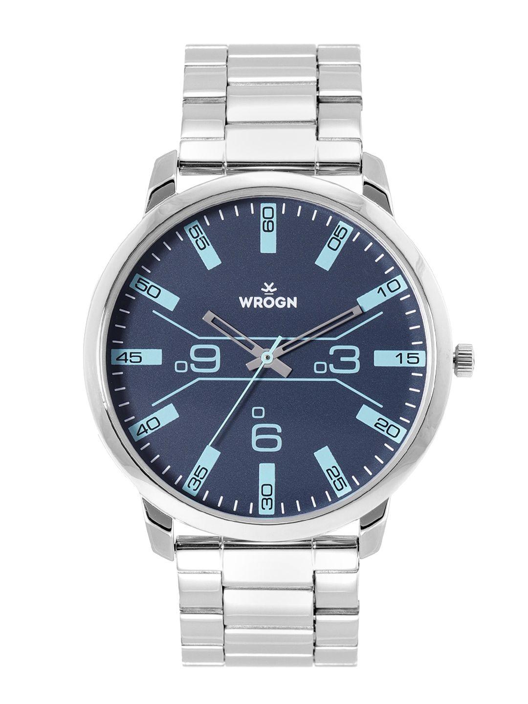 wrogn men blue analogue watch wrg00041d