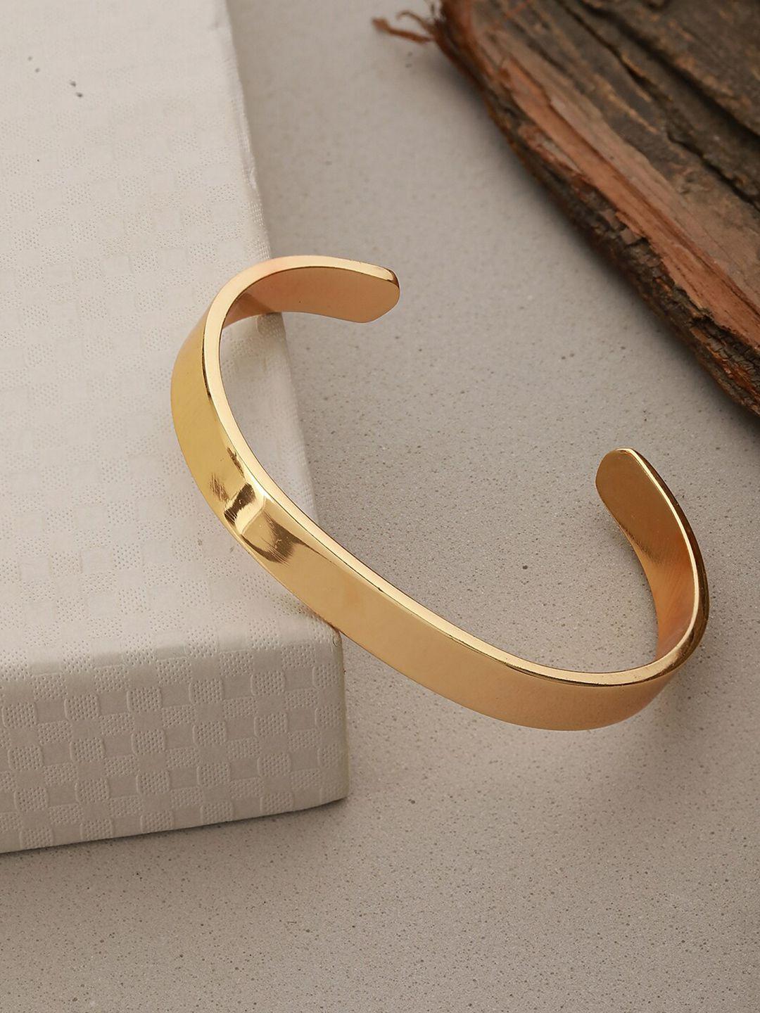 wrogn men gold-plated cuff bracelet