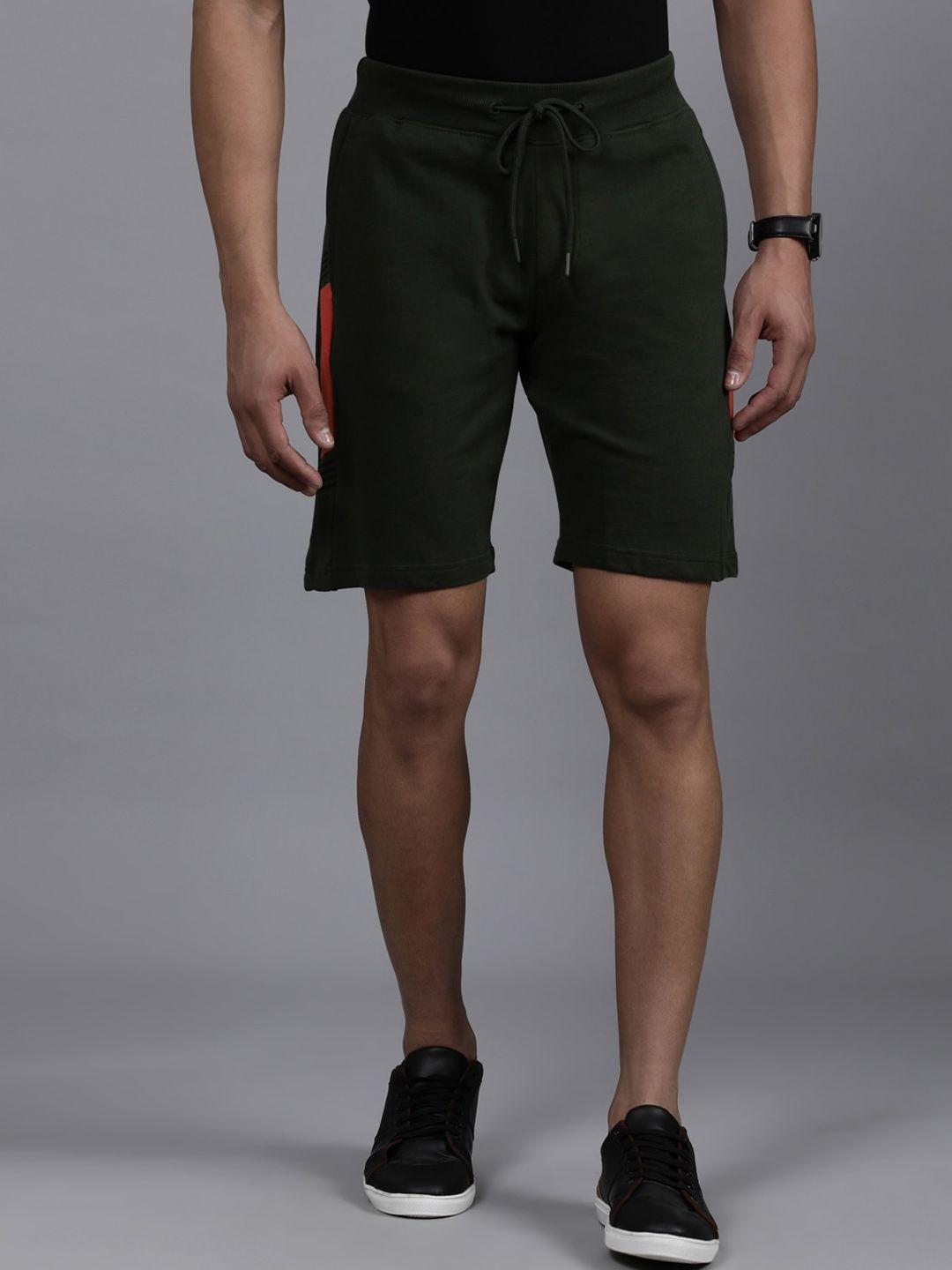 wrogn men high-rise cotton shorts