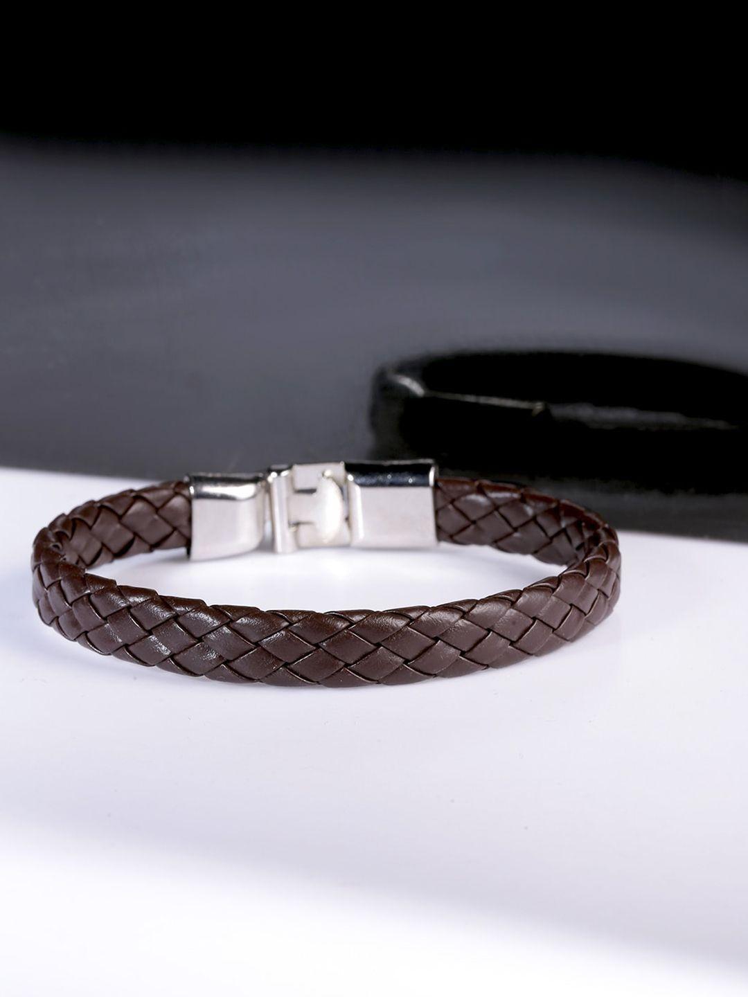 wrogn men leather wraparound bracelet