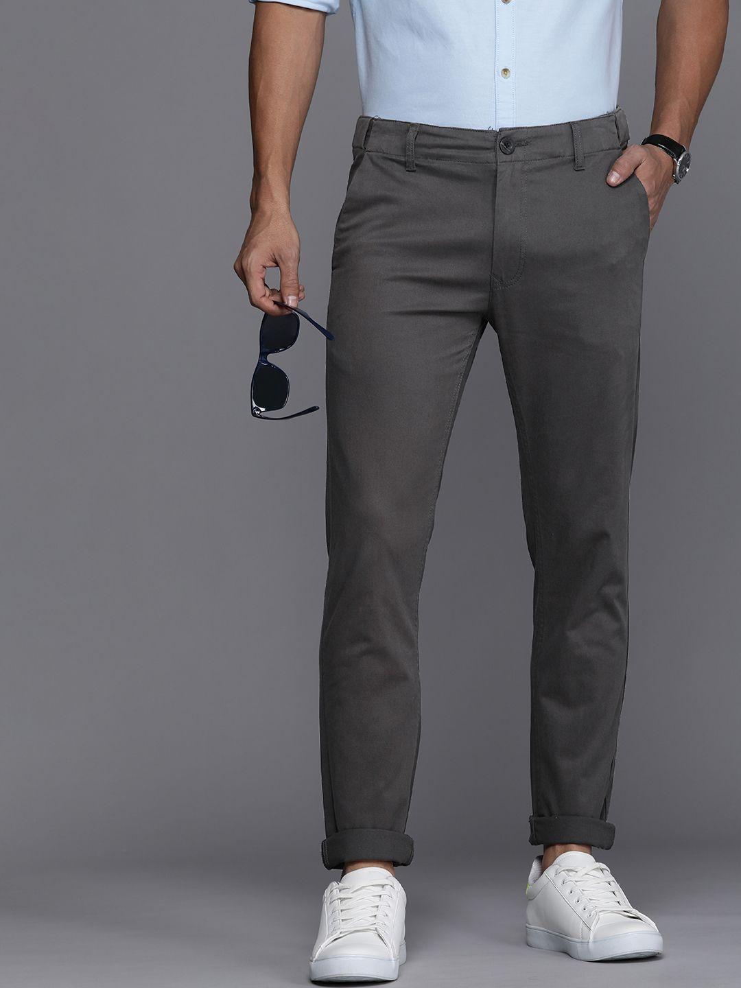 wrogn men slim fit trousers