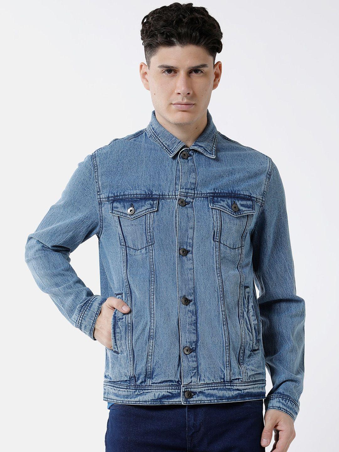 wrogn men washed denim jacket