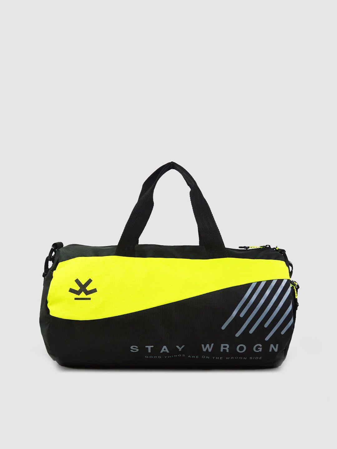 wrogn printed duffel bag