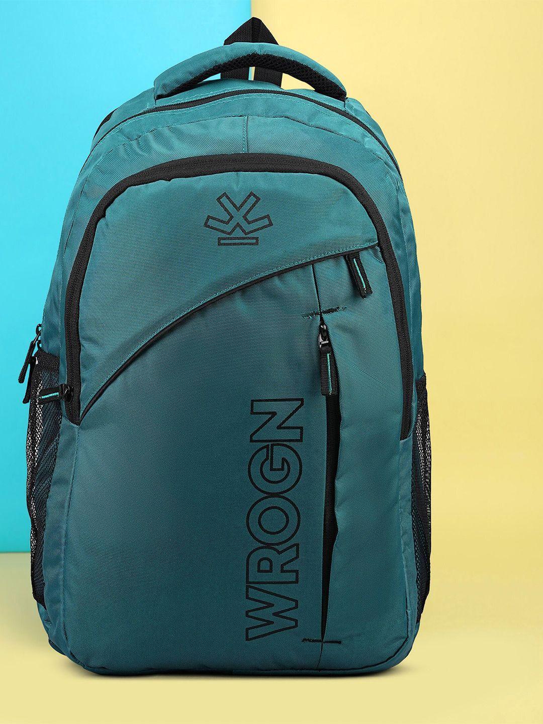 wrogn printed laptop backpack with raincover