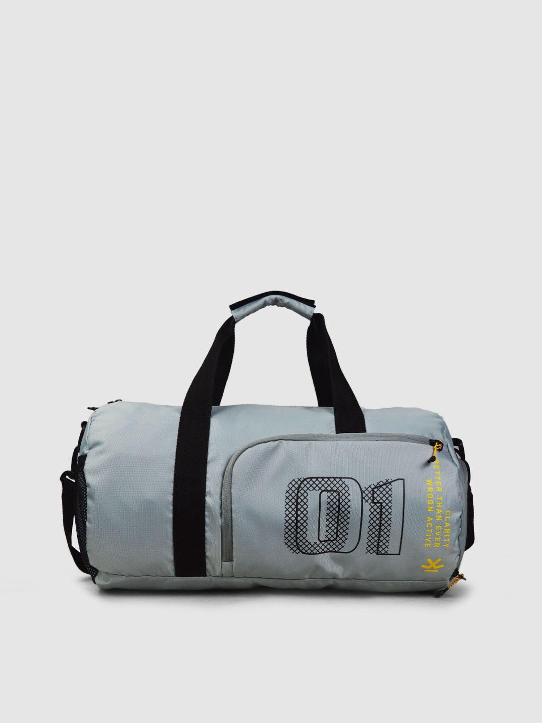 wrogn printed lightweight duffel bag