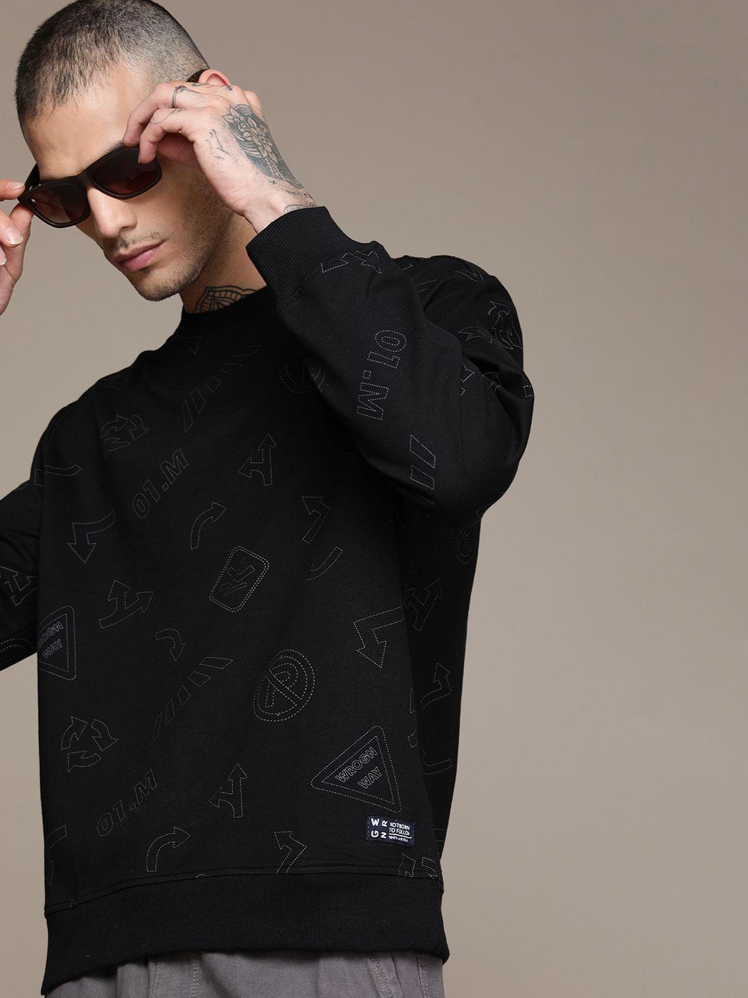 wrogn printed sweatshirt