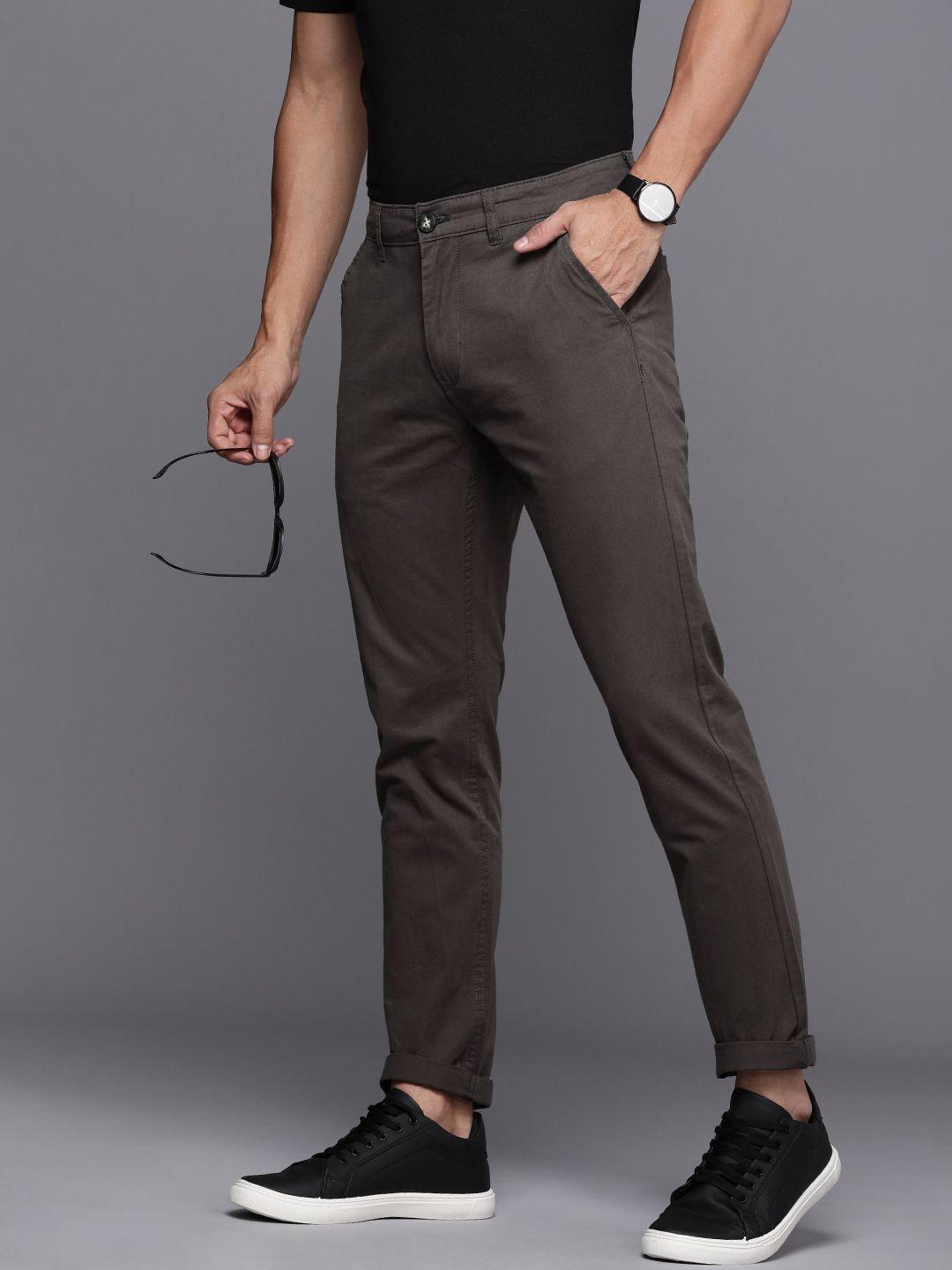 wrogn pure cotton men slim fit chinos