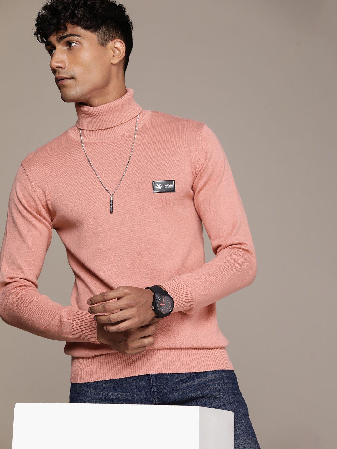 wrogn pure cotton turtle neck pullover