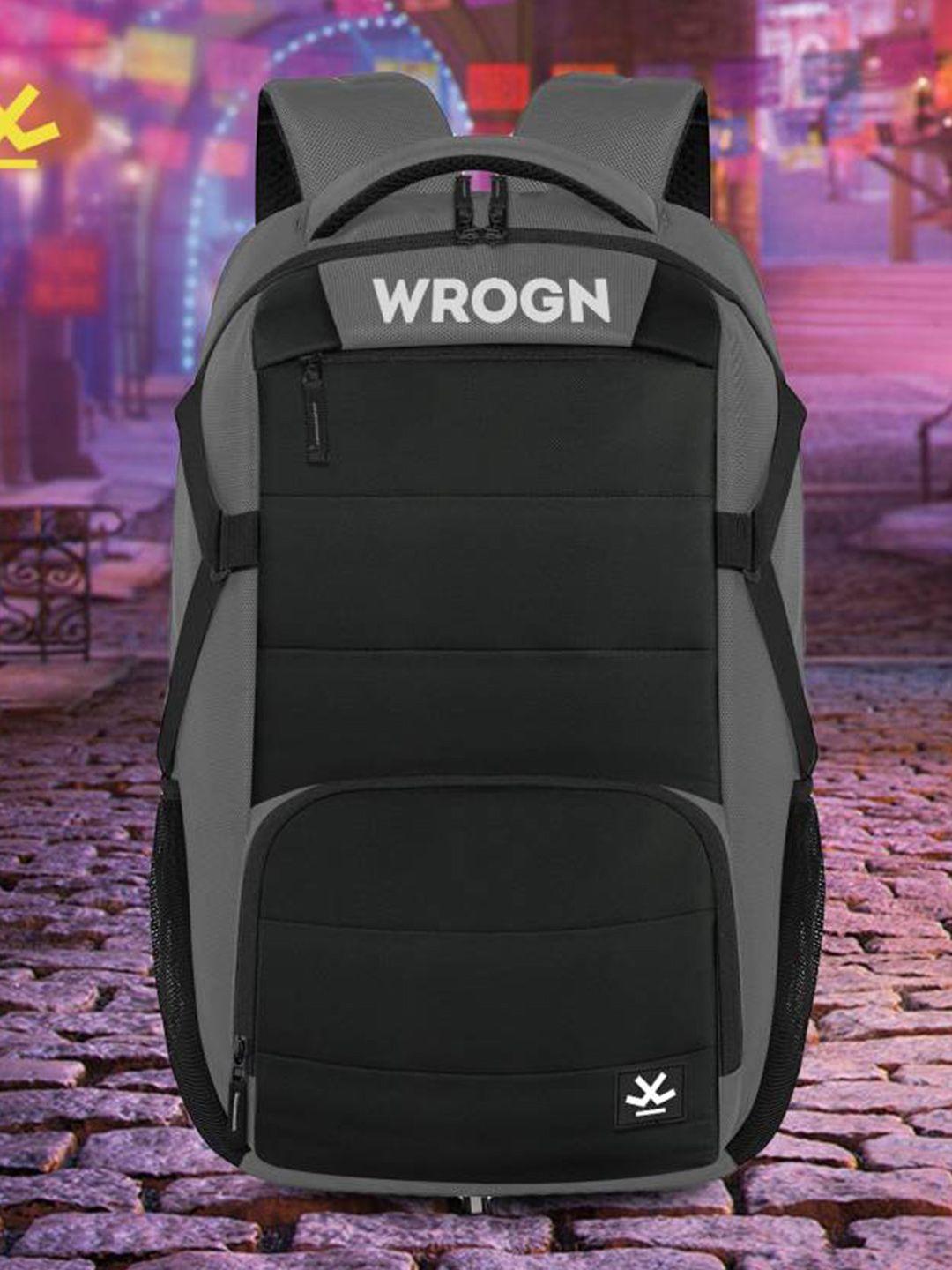 wrogn radome ergonomic water resistant backpack with reflective strip & rain cover
