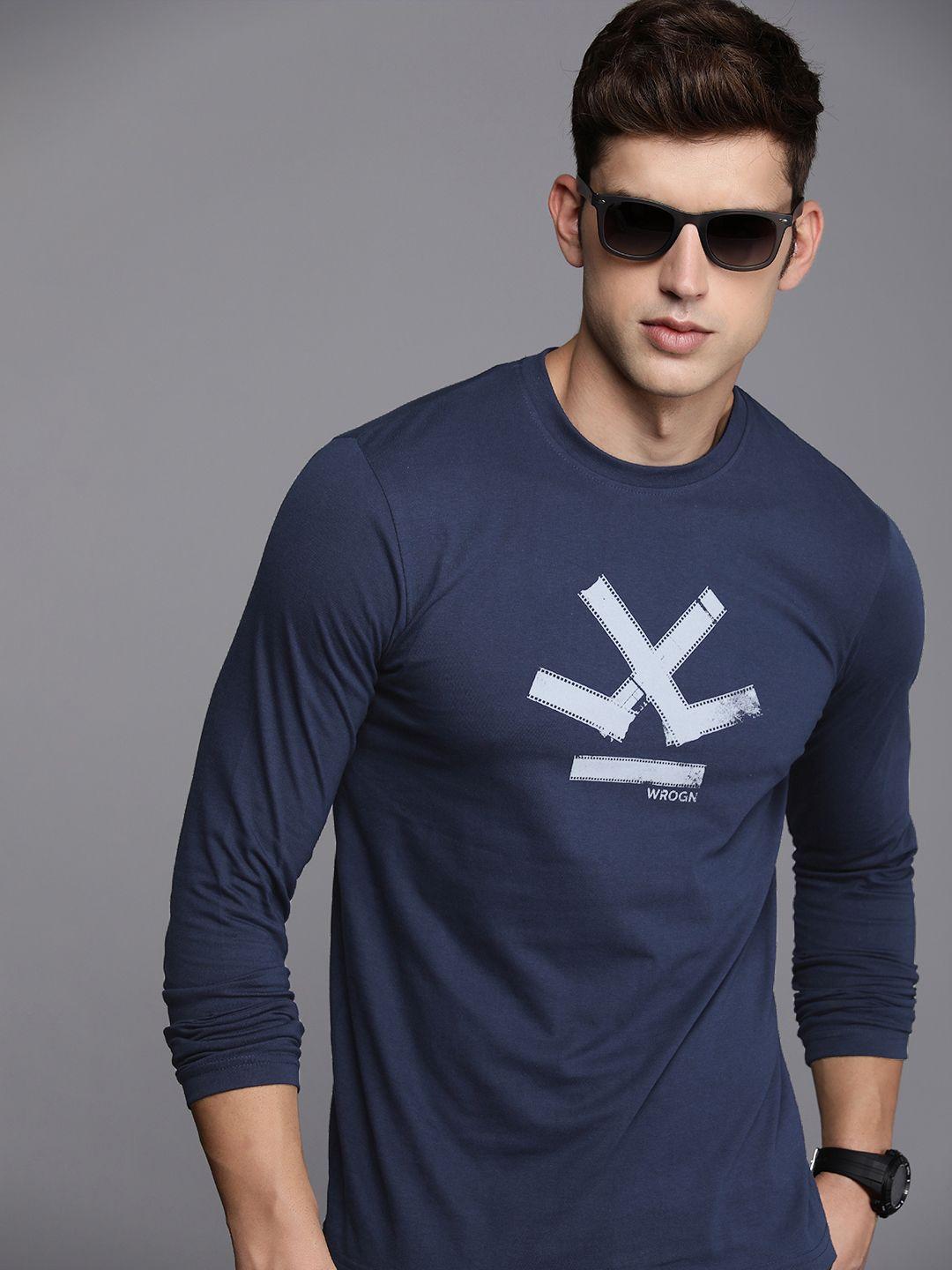 wrogn round neck printed t-shirt