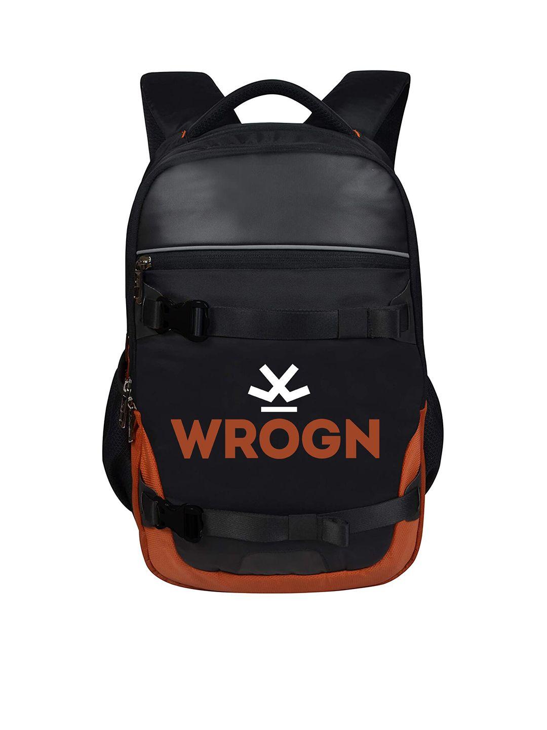 wrogn skater 2.0 ergonomic water resistant backpack with reflective strip & rain cover